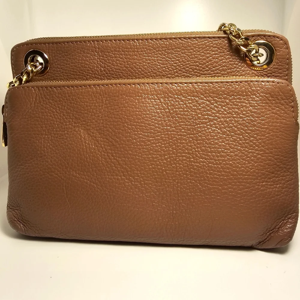 Valentina Brown Leather Shoulder Bag